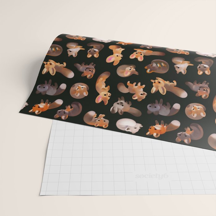 Foxes - dark Wrapping Paper Gallery Image 2