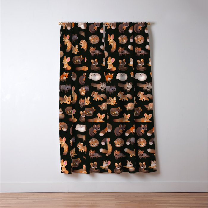 Foxes - dark Window Curtain Gallery Image 3