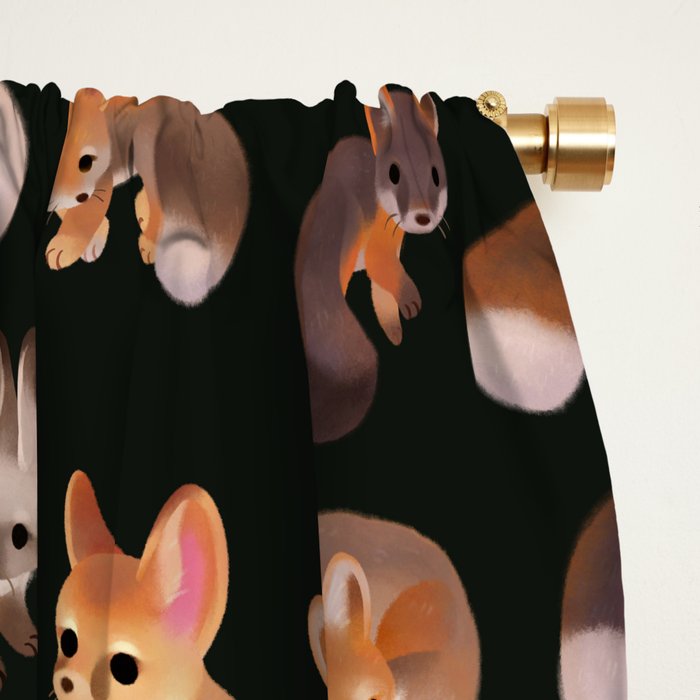 Foxes - dark Window Curtain Gallery Image 2