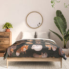 Foxes - dark Comforter Gallery Image 3