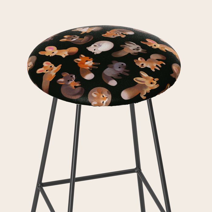 Foxes - dark Stool Gallery Image 2