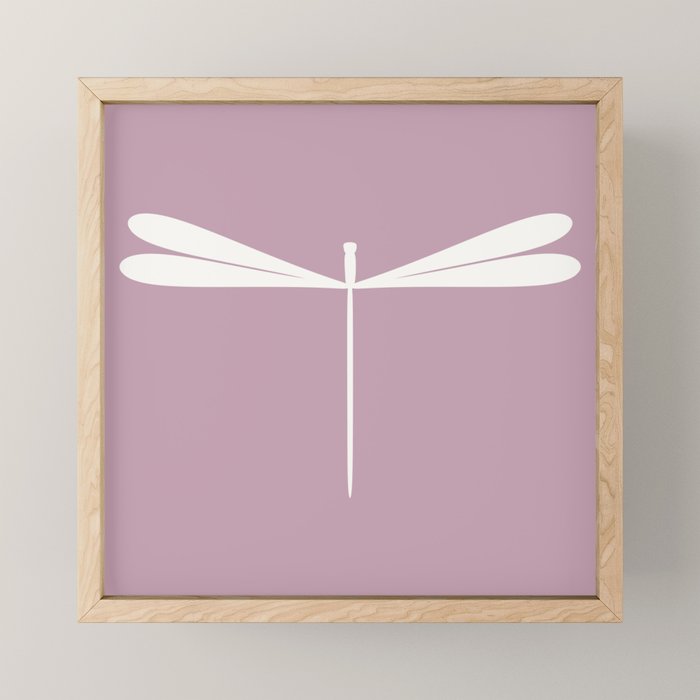 Dragonfly Minimalism XVI Lavender Purple Mini Art Print Gallery Image 1