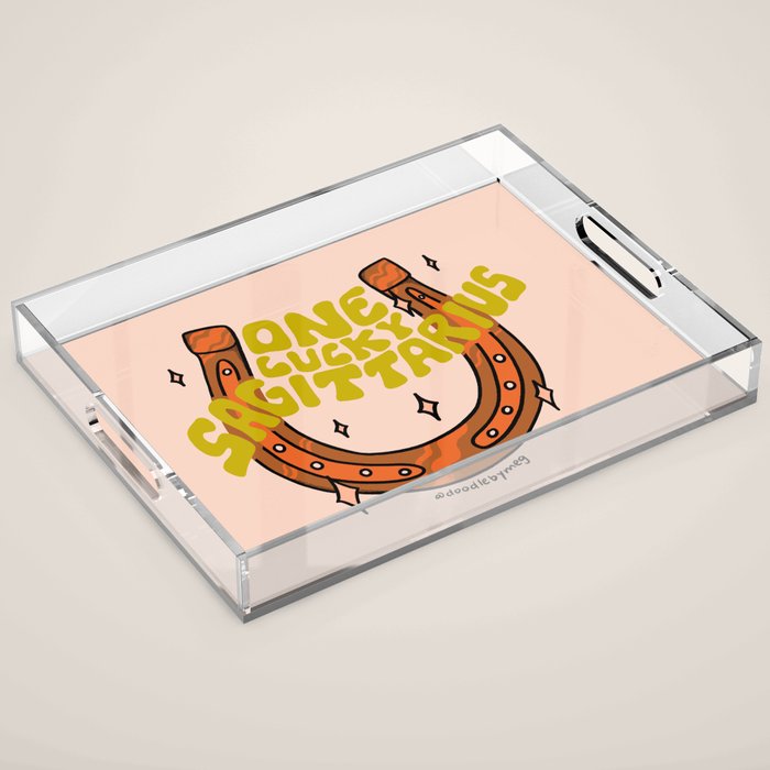 One Lucky Sagittarius Acrylic Tray Gallery Image 1