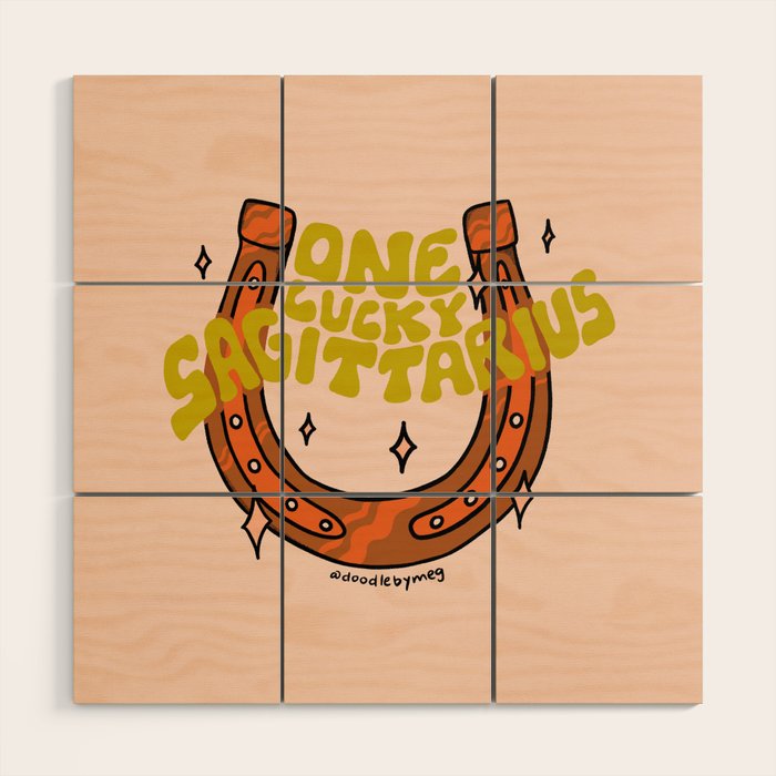 One Lucky Sagittarius Wood Wall Art Gallery Image 1