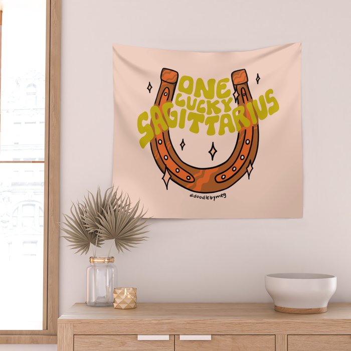 One Lucky Sagittarius Wall Tapestry Gallery Image 2