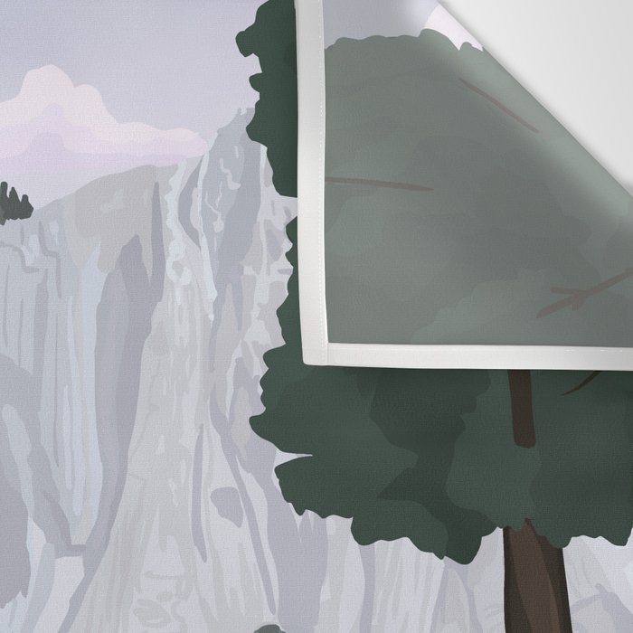 Yosemite National Park, Yosemite Falls, Waterfall, California Parks Wall Tapestry Gallery Image 3