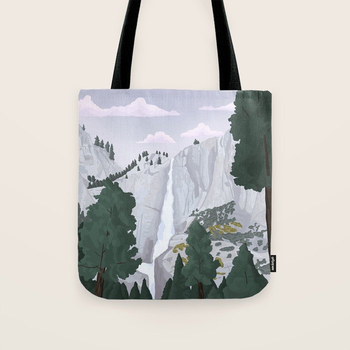 Yosemite National Park, Yosemite Falls, Waterfall, California Parks Tote Bag Gallery Image 1