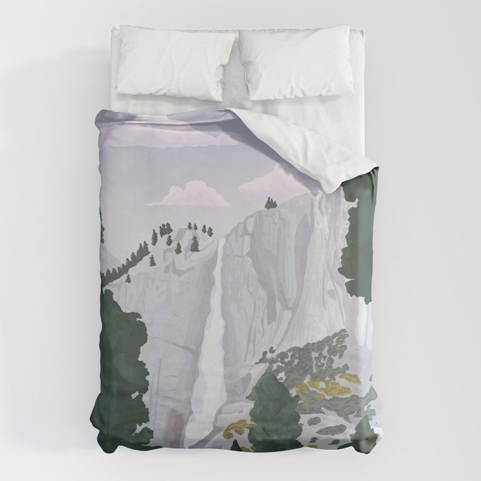 Yosemite National Park, Yosemite Falls, Waterfall, California Parks Duvet Cover Gallery Image 6