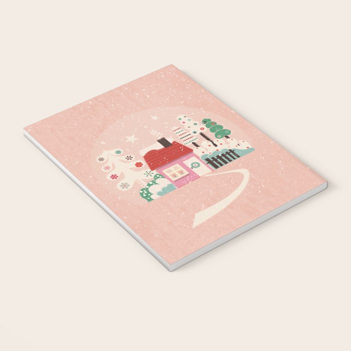 Festive Winter Hut in pink Notebook Gallery Image 3