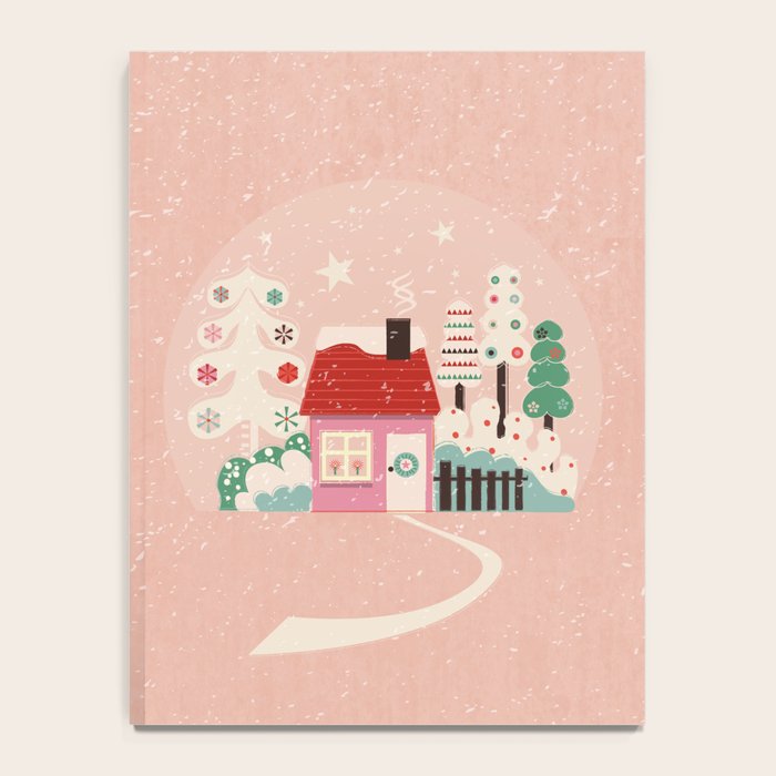 Festive Winter Hut in pink Notebook Gallery Image 4