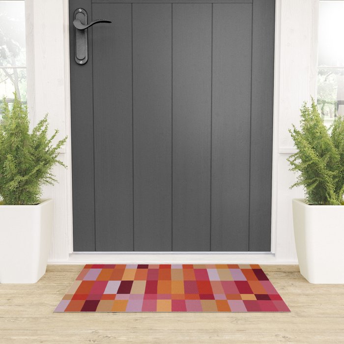 Color Blocks / Summer Fields Welcome Mat Gallery Image 3