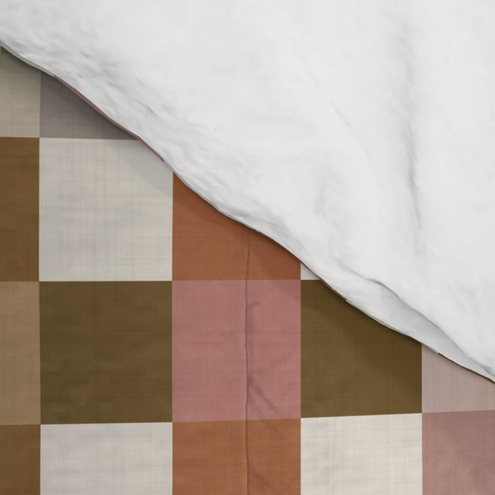 Harvest 2025 Cozy Autumn Plaid Rustic Fall Checkered Pattern Earthy Comforter Gallery Image 4