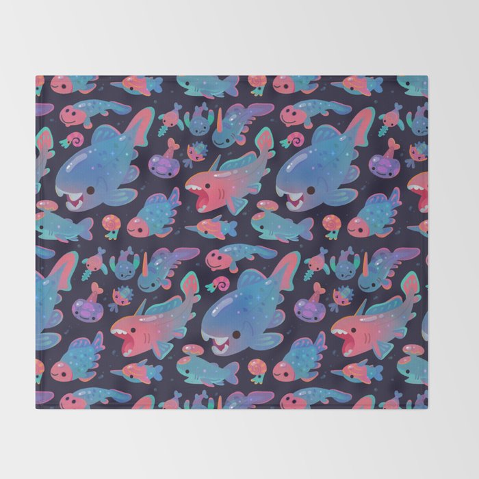 Devonian baby - dark Throw Blanket Gallery Image 2