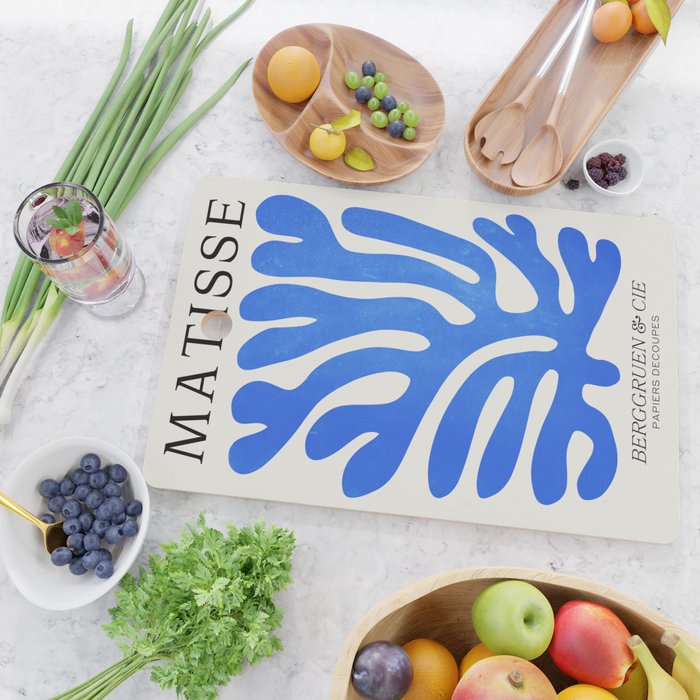 Marseille Blue: Matisse Color Paper Cutouts 03 Cutting Board Gallery Image 2