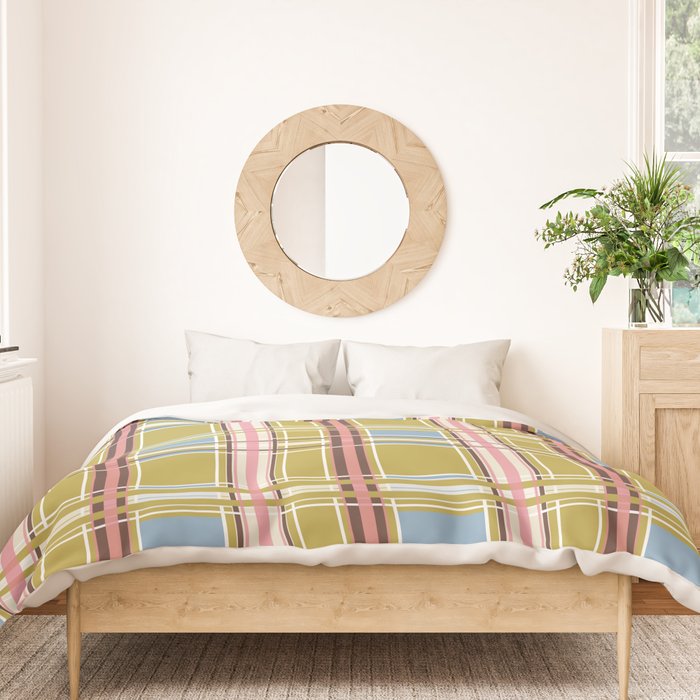Subtle Plaid Warmth Duvet Cover Gallery Image 3