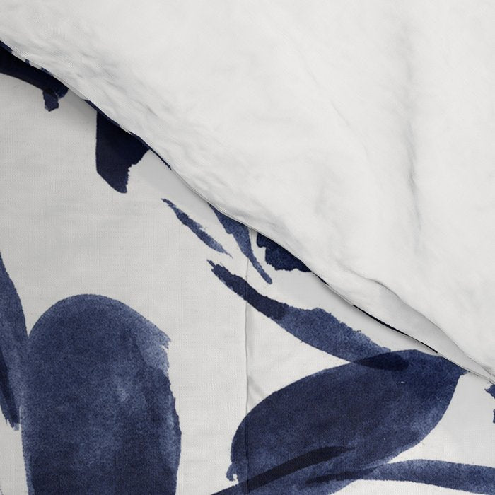 Navy Floral - medium Comforter Gallery Image 4