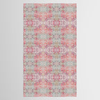 N258 - Vintage Glam Farmhouse Boho Traditional Floral Moroccan Style Tablecloth Gallery Image 2