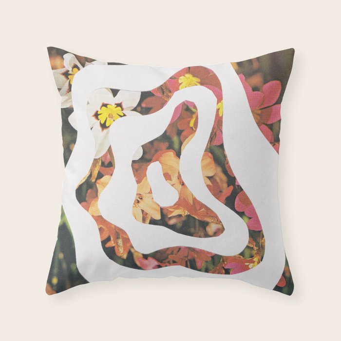 Contours of Blooms #1 Throw Pillow Gallery Image 6