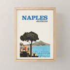Naples Vintage Travel Poster, 1960s Mini Art Print Gallery Image 1