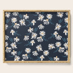 Daisy Florals on Navy Serving Tray Gallery Image 1