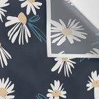 Daisy Florals on Navy Wall Tapestry Gallery Image 3