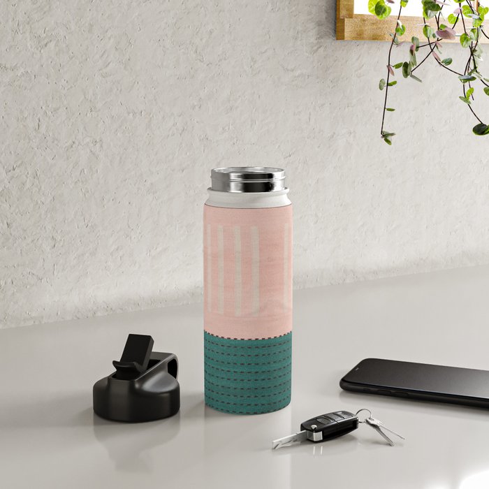 N28 - Anthropologie Traditional Moroccan Style Pink Texture Water Bottle Gallery Image 4