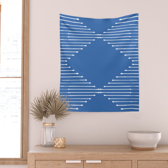Geo (Sky Blue) Wall Tapestry Gallery Image 2