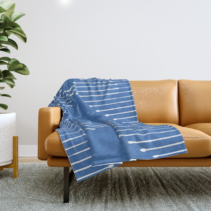 Geo (Sky Blue) Throw Blanket Gallery Image 1