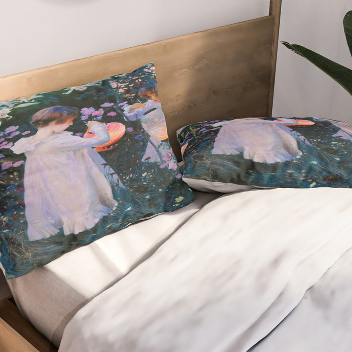 John Singer Sargent Oeillet, Lily, Lily, Rose (1886) Pillow Sham Gallery Image 2