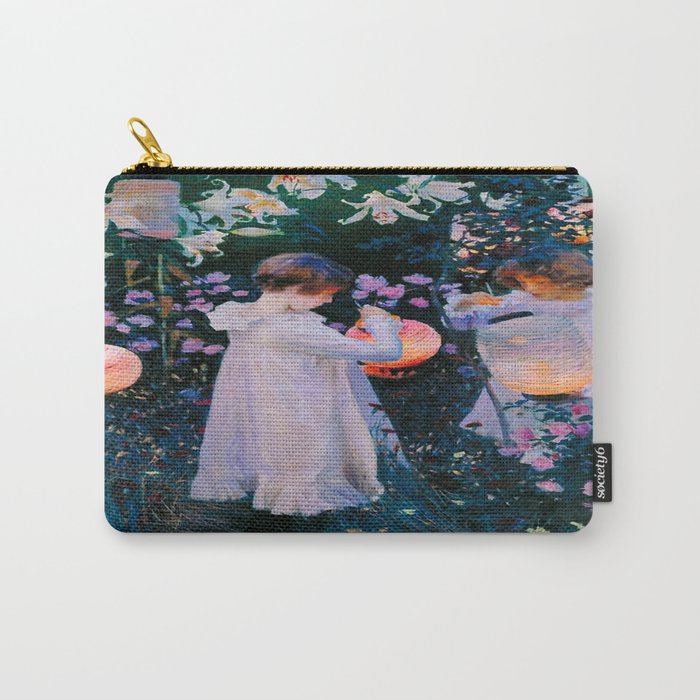 John Singer Sargent Oeillet, Lily, Lily, Rose (1886) Carry All Pouch Gallery Image 1