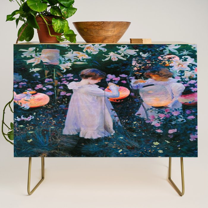 John Singer Sargent Oeillet, Lily, Lily, Rose (1886) Credenza Gallery Image 1