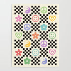 Retro Colorful Nostalgia Double Checker Poster Gallery Image 4