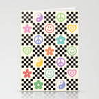 Retro Colorful Nostalgia Double Checker Stationery Card Gallery Image 2