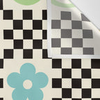 Retro Colorful Nostalgia Double Checker Wall Tapestry Gallery Image 3