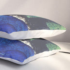 Haka Shore - Nature Ukiyo Landscape in Green & Blue Pillow Sham Gallery Image 3