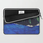 Haka Shore - Nature Ukiyo Landscape in Green & Blue Laptop Sleeve Gallery Image 2