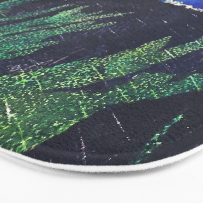 Haka Shore - Nature Ukiyo Landscape in Green & Blue Bath Mat Gallery Image 3