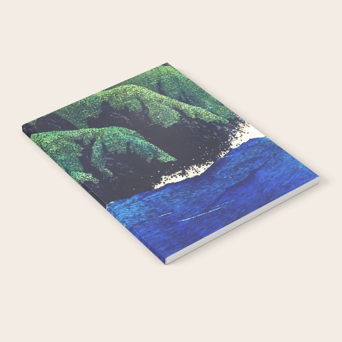Haka Shore - Nature Ukiyo Landscape in Green & Blue Notebook Gallery Image 2
