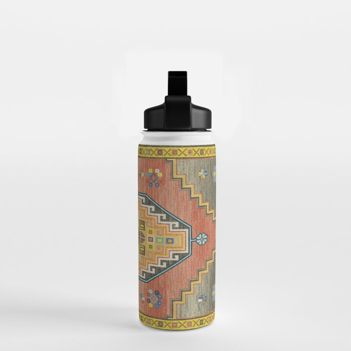 Moroccan Berber Geometric Rug Pattern Water Bottle Gallery Image 2