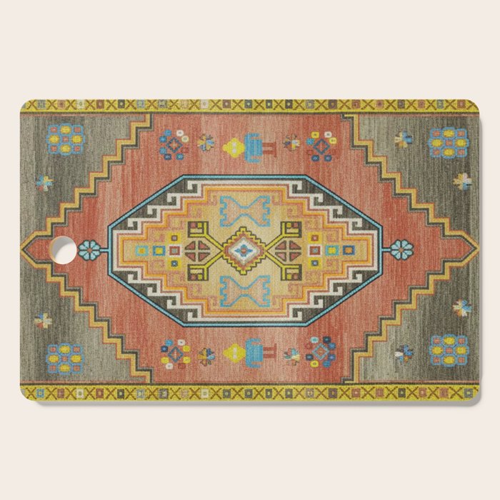 Moroccan Berber Geometric Rug Pattern Cutting Board Gallery Image 1
