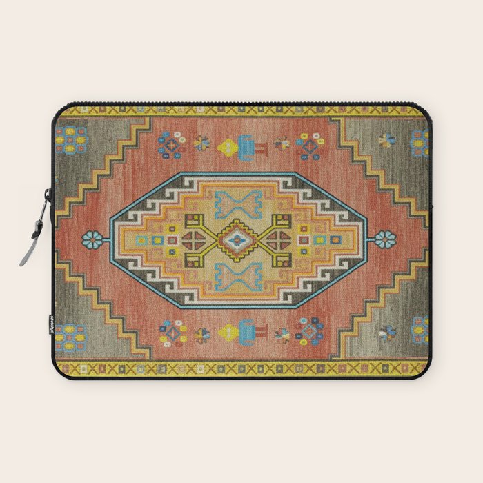 Moroccan Berber Geometric Rug Pattern Laptop Sleeve Gallery Image 1