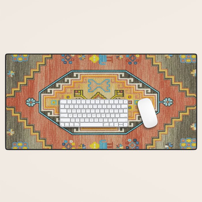 Moroccan Berber Geometric Rug Pattern Desk Mat Gallery Image 1