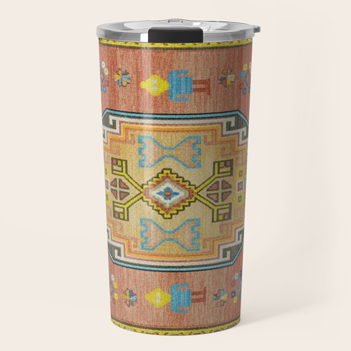 Moroccan Berber Geometric Rug Pattern Travel Mug Gallery Image 1