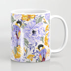 Colorful birds in garden flowers YL Coffee Mug Gallery Image 1