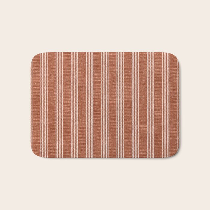 wynwood vertical stripes - ginger Bath Mat Gallery Image 1
