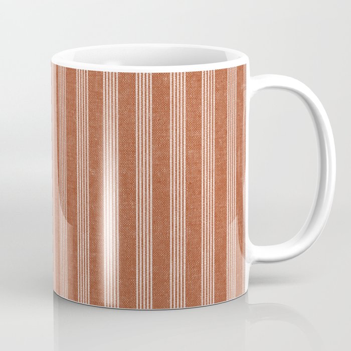 wynwood vertical stripes - ginger Coffee Mug Gallery Image 1