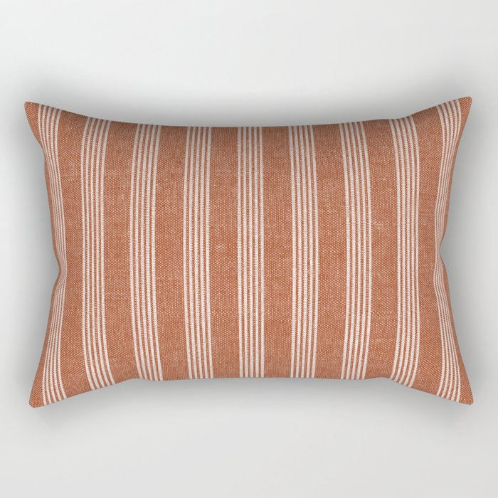 wynwood vertical stripes - ginger Rectangular Pillow Gallery Image 1