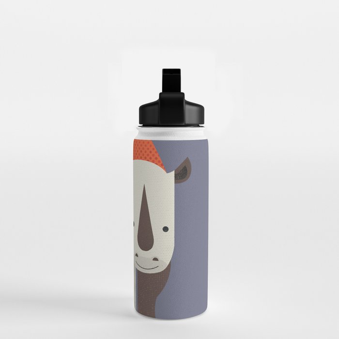 Whimsy Rhinoceros Water Bottle Gallery Image 2