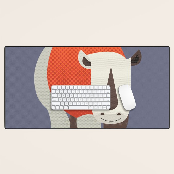 Whimsy Rhinoceros Desk Mat Gallery Image 1