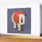 Whimsy Rhinoceros Wall Mural Gallery Image 2
